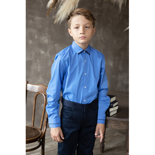 71050 Рубашка , ткань, 116-170, для мальчика, длинный рукав, "Deloras"