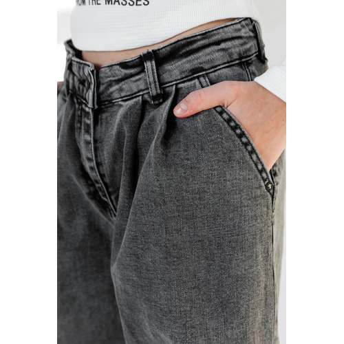 Брюки джинсовые широкие со средней посадкой, 134-164