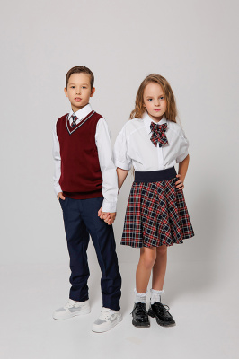 Юбка солнце оксфорд, 116-170 "Непоседа-сити" 