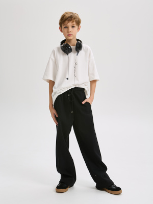 81529 Футболка, трикотаж, 134-164, универсал, короткий рукав, "Deloras"  (Молочный, 134)