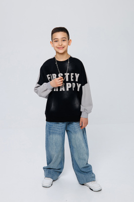 26218 Брюки, джинс, лето, 128-146, для мальчика, "MIX"  (Синий, 128)