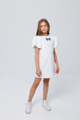 133166 Платье, ткань, 120-170, для девочки, "MIX"  (Красный, 120)