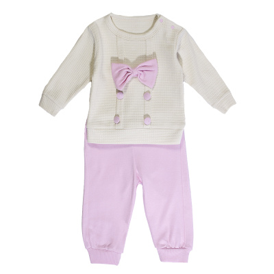 2437 Костюм 2 пр, трикотаж, 74-92, для девочки, длинный рукав, "BEYAZ BEBEK"  (Пыльно-розовый, 92)