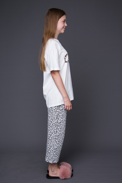 008_ОП25 Комплект дд (футболка кор. рукав+укороченные брюки) мультиколор - 2