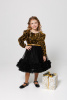 133100 Платье НГ, ткань, 100-140, для девочки, "MIX"  (Черный, 100)