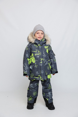 241-26з Комплект дм Вонка Принт т.серый лайм (10)